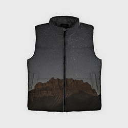 Детский жилет Массив Метеген под звездами, цвет: 3D-черный