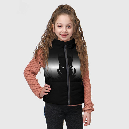Детский жилет Силуэт Бэтмена - градиент / 3D-Черный – фото 3