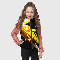 Детский жилет Doom геометрия из полос, цвет: 3D-черный — фото 2