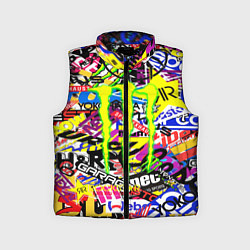 Детский жилет Monster energy бренды стикеры, цвет: 3D-черный