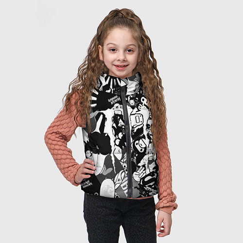 Детский жилет Monster energy black sticker / 3D-Черный – фото 3