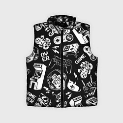 Детский жилет Retro gamer pattern, цвет: 3D-черный