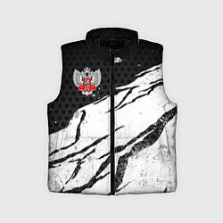 Детский жилет Федерация бокса России - белый затертый, цвет: 3D-черный