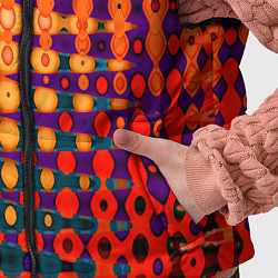 Детский жилет Красно-жёлтый абстракция, цвет: 3D-черный — фото 2