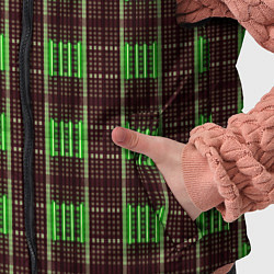 Детский жилет Neon color black and green stripes, цвет: 3D-черный — фото 2