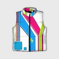 Детский жилет Цветное абстрактное искусство, цвет: 3D-черный