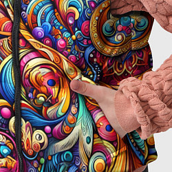 Детский жилет Красочный абстрактный паттерн - нейроарт, цвет: 3D-черный — фото 2