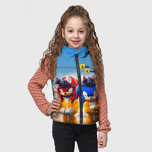 Детский жилет Sonic and echidna Knuckles - Breaking bad soap ope / 3D-Черный – фото 3