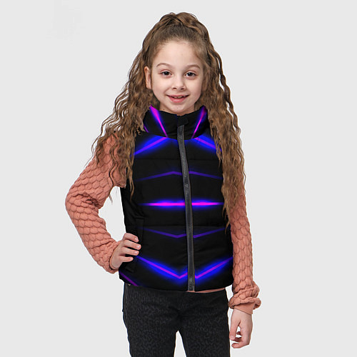 Детский жилет Color black neon / 3D-Черный – фото 3