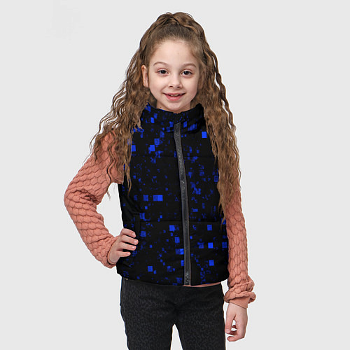 Детский жилет Color blue khaki / 3D-Черный – фото 3