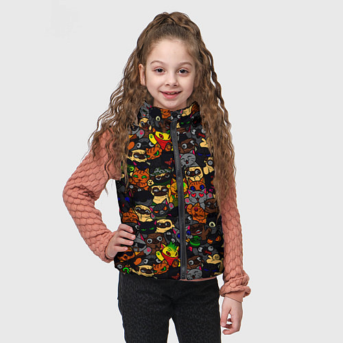 Детский жилет Paw / 3D-Черный – фото 3