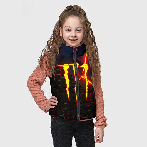 Детский жилет Monster energy броня краски / 3D-Черный – фото 3