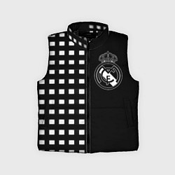 Детский жилет Real Madrid клетка, цвет: 3D-черный