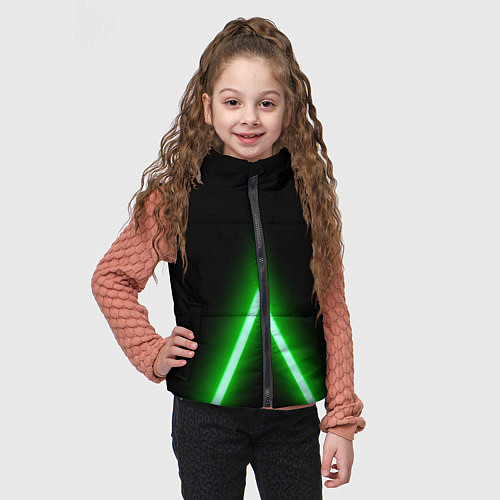 Детский жилет Color neon green / 3D-Черный – фото 3