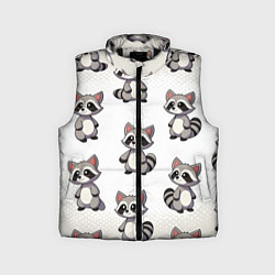 Детский жилет Много енотов, цвет: 3D-черный