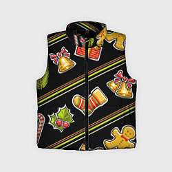 Детский жилет Рождественский дух, цвет: 3D-черный