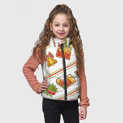 Детский жилет Рождественский дух / 3D-Черный – фото 3