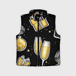 Детский жилет Новогодний вайб, цвет: 3D-черный