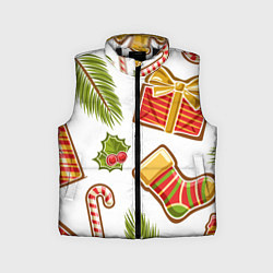 Детский жилет Рождественский вайб, цвет: 3D-черный
