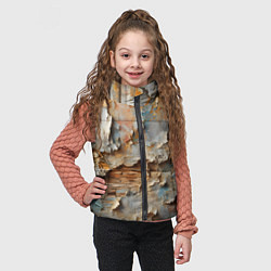 Детский жилет Старая штукатурка на стене - абстракция, цвет: 3D-черный — фото 2