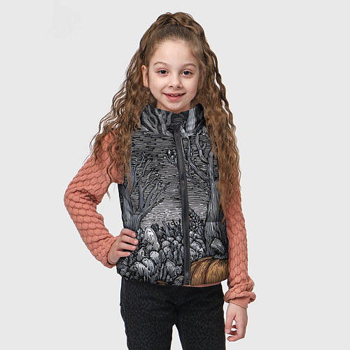 Детский жилет Осенние шалости духов / 3D-Черный – фото 3