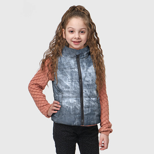 Детский жилет Абстракция - gray-blue / 3D-Черный – фото 3