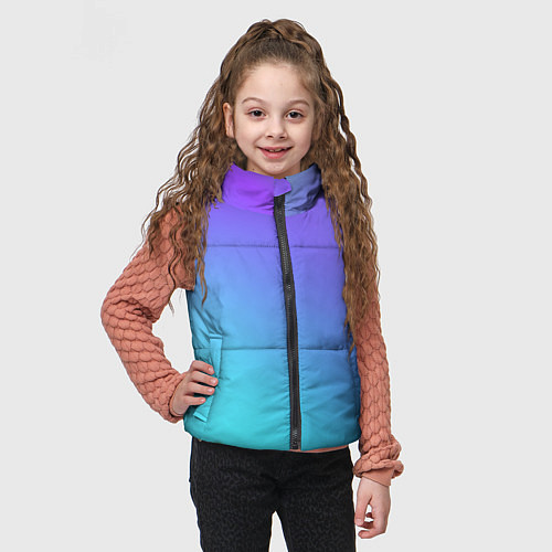 Детский жилет Color multi-colored gradient / 3D-Черный – фото 3