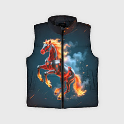 Детский жилет Огненная лошадь киборг