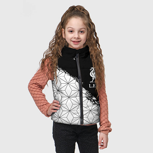 Детский жилет Liverpool краски текстура геометрия / 3D-Черный – фото 3