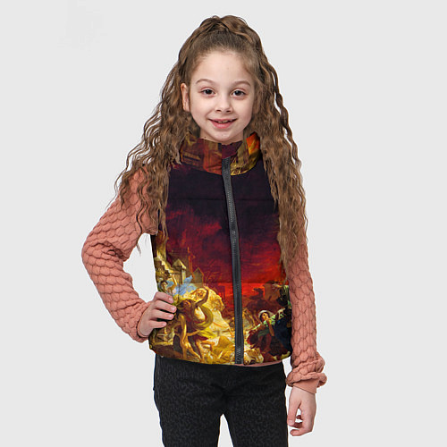 Детский жилет Брюллов Последний день Помпеи / 3D-Черный – фото 3