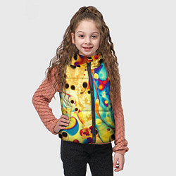 Детский жилет Абстракция кислотные метаморфозы, цвет: 3D-красный — фото 2
