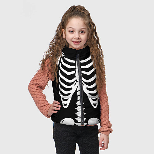 Детский жилет Скелет / 3D-Светло-серый – фото 3