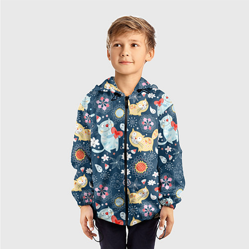 Детская ветровка Котята / 3D-Черный – фото 3