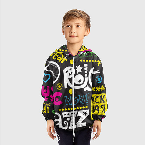 Детская ветровка Instrumental Music / 3D-Белый – фото 3