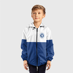 Ветровка с капюшоном детская Chelsea FC: Light Blue, цвет: 3D-черный — фото 2