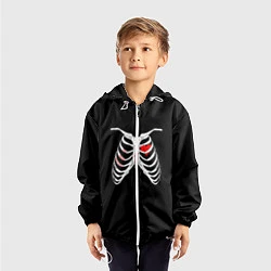 Ветровка с капюшоном детская TOP Skeleton, цвет: 3D-белый — фото 2