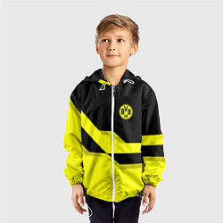 Ветровка с капюшоном детская BVB FC: Yellow style, цвет: 3D-белый — фото 2