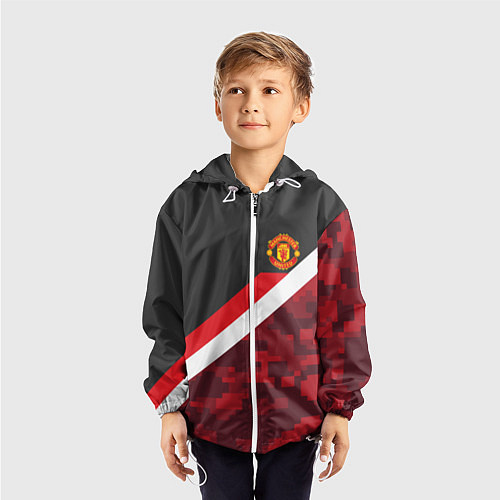 Детская ветровка Man UTD FC: Sport Camo / 3D-Белый – фото 3