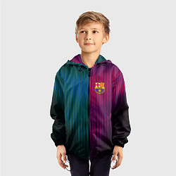 Ветровка с капюшоном детская Barcelona FC: Abstract 2018, цвет: 3D-черный — фото 2