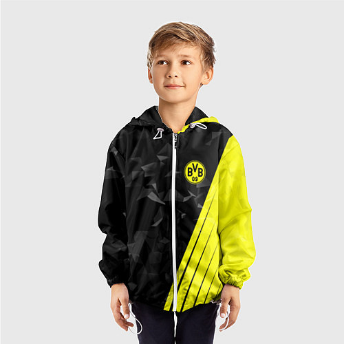 Детская ветровка FC Borussia Dortmund: Abstract / 3D-Белый – фото 3