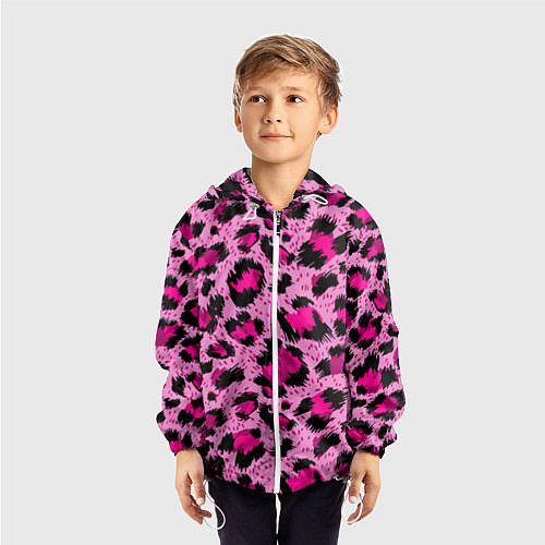 Детская ветровка Розовый леопард / 3D-Белый – фото 3