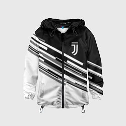 Ветровка с капюшоном детская FC Juventus: B&W Line, цвет: 3D-черный