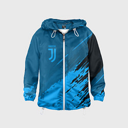 Ветровка с капюшоном детская FC Juventus: Blue Original, цвет: 3D-белый