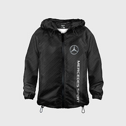 Ветровка с капюшоном детская Mercedes AMG: Sport Line, цвет: 3D-черный