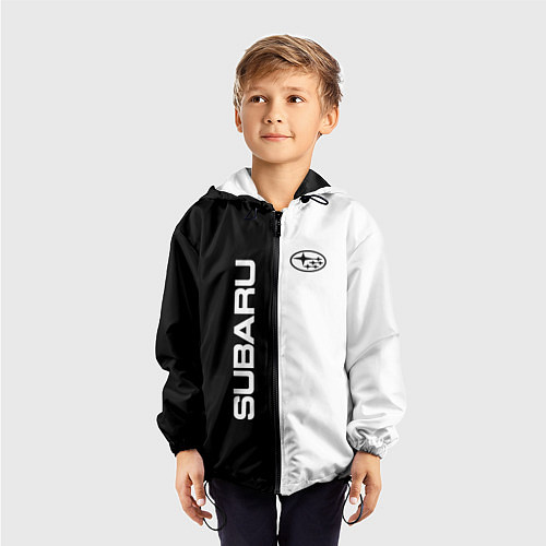 Детская ветровка Subaru B&W / 3D-Черный – фото 3