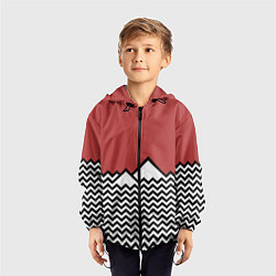 Ветровка с капюшоном детская Горы Твин Пикс, цвет: 3D-черный — фото 2