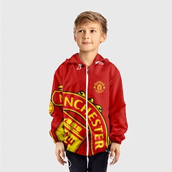 Ветровка с капюшоном детская FC Man United: Red Exclusive, цвет: 3D-белый — фото 2