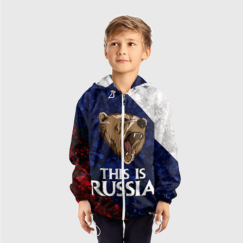 Детская ветровка Russia: Roaring Bear / 3D-Белый – фото 3