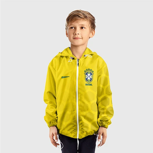 Детская ветровка Brazil Team: WC 2018 / 3D-Белый – фото 3
