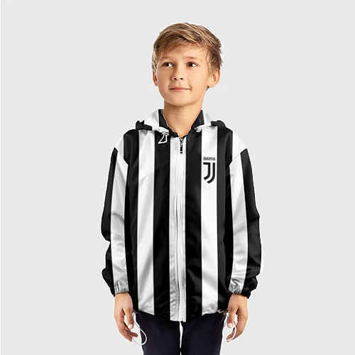 Детская ветровка FC Juventus / 3D-Белый – фото 3
